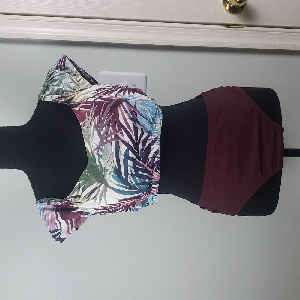 Brown and White 2 Piece (Swimsuit For All)